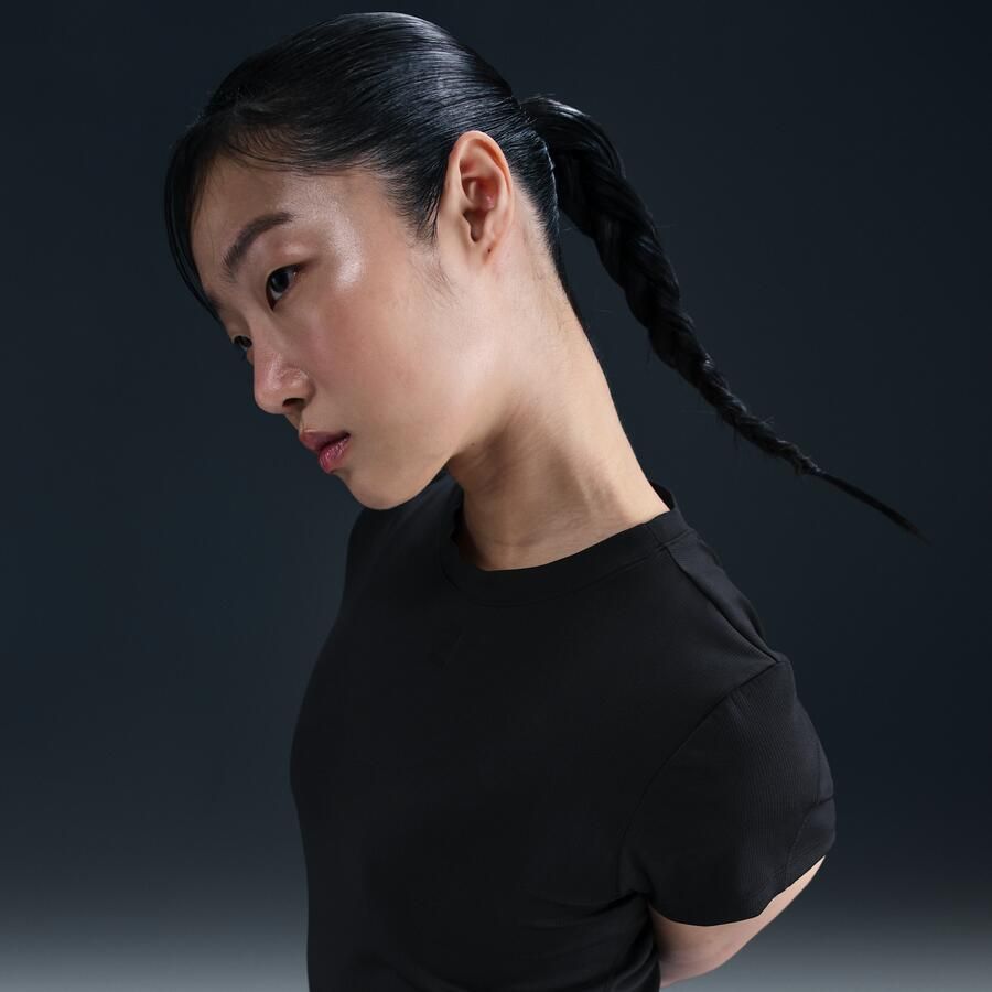Nike Court Advantage Dri-FIT tennistop met korte mouwen voor dames Zwart - Foto 4