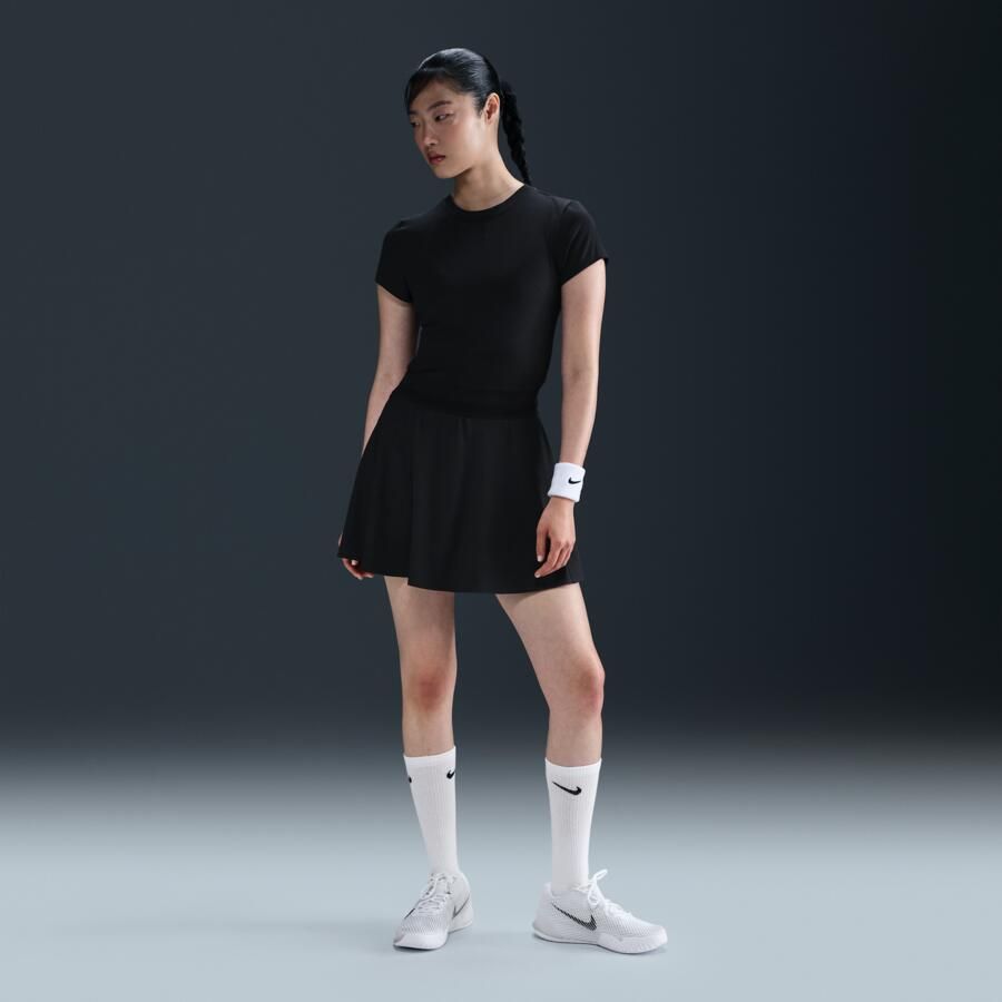 Nike Court Advantage Dri-FIT tennistop met korte mouwen voor dames Zwart - Foto 2
