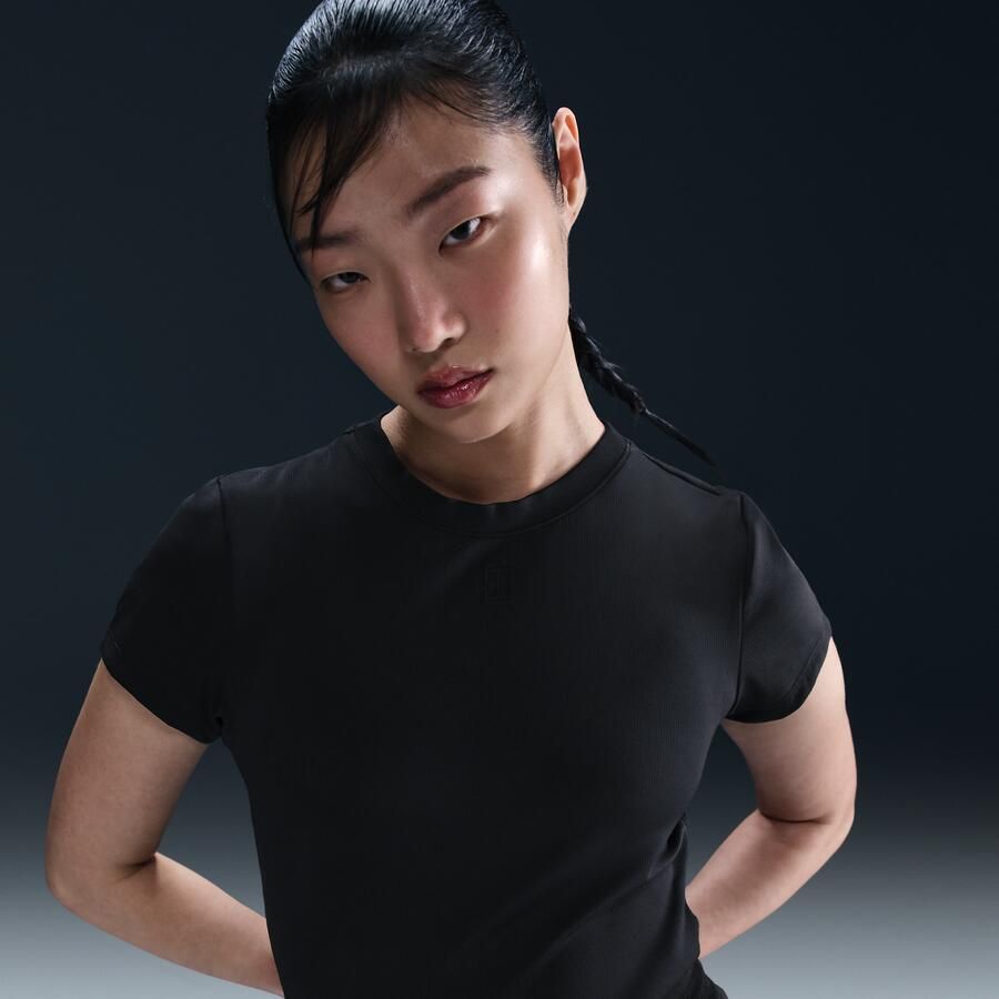 Nike Court Advantage Dri-FIT tennistop met korte mouwen voor dames Zwart - Foto 3