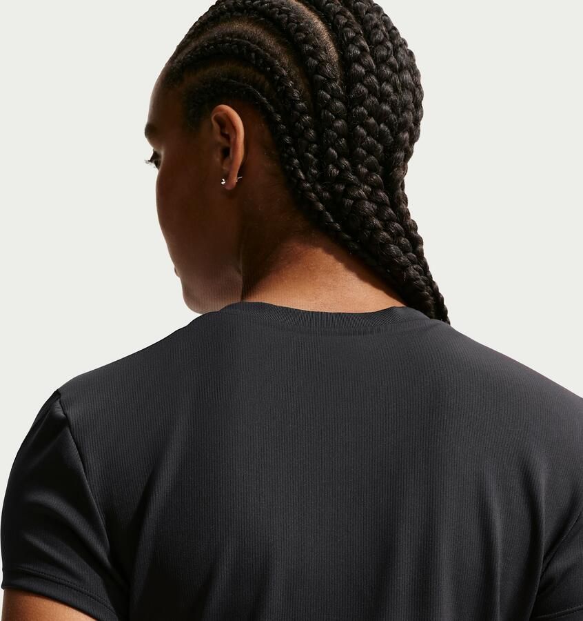 Nike Court Advantage Dri-FIT tennistop met korte mouwen voor dames Zwart - Foto 4