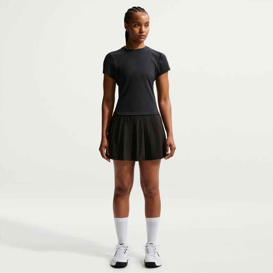 Nike Court Advantage Dri-FIT tennistop met korte mouwen voor dames Zwart - Foto 3