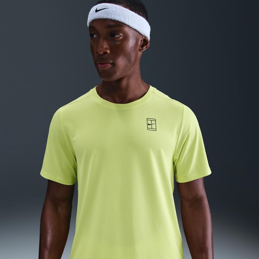 Nike Court Advantage Dri-FIT tennistop voor heren Geel - Foto 4