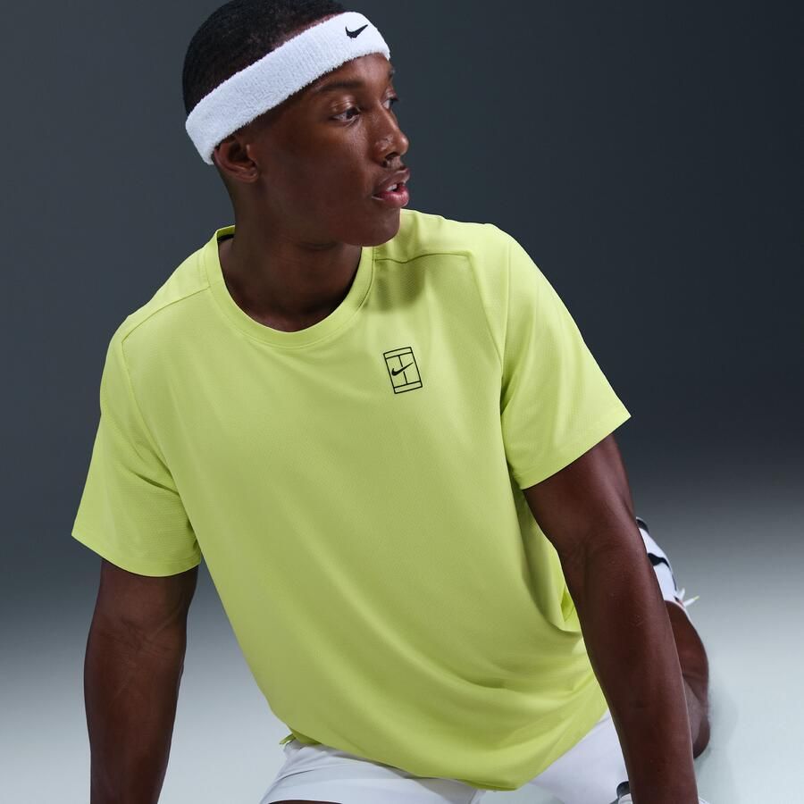 Nike Court Advantage Dri-FIT tennistop voor heren Geel - Foto 2