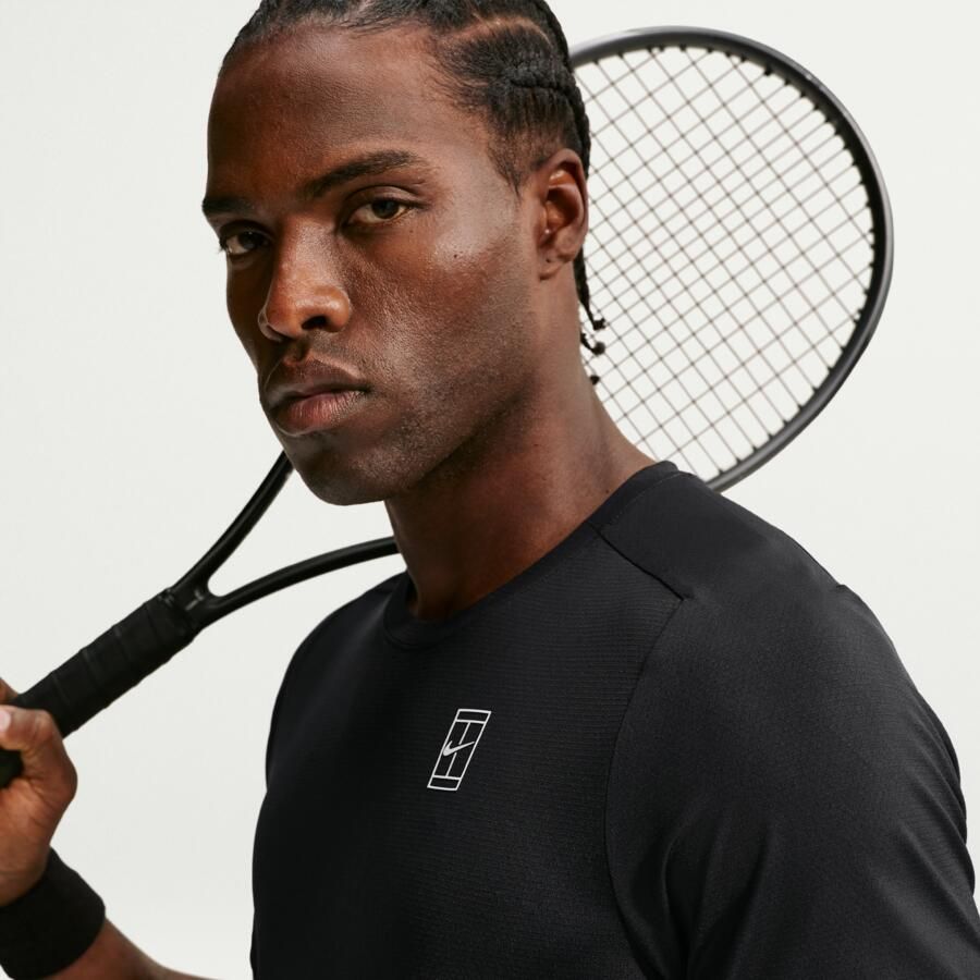 Nike Court Advantage Dri-FIT tennistop voor heren Zwart - Foto 3