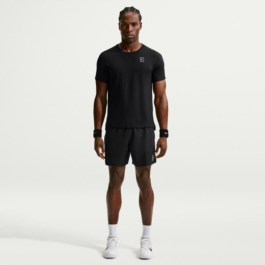 Nike Court Advantage Dri-FIT tennistop voor heren Zwart - Foto 4