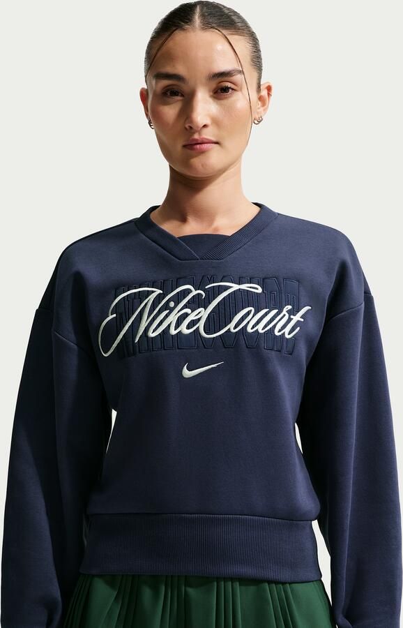 Nike Court Collection tennistop met ronde hals voor dames Blauw - Foto 4