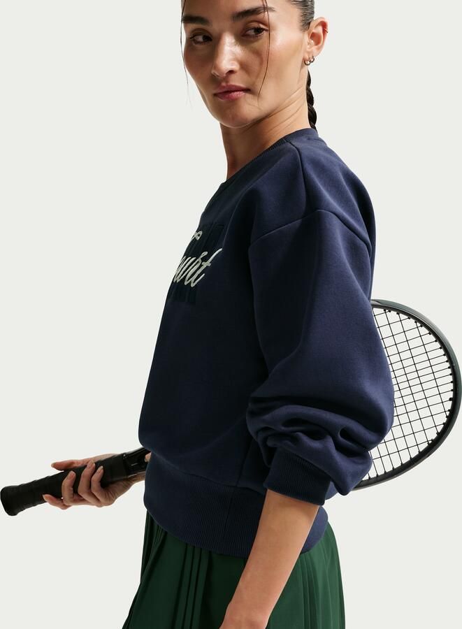 Nike Court Collection tennistop met ronde hals voor dames Blauw - Foto 3