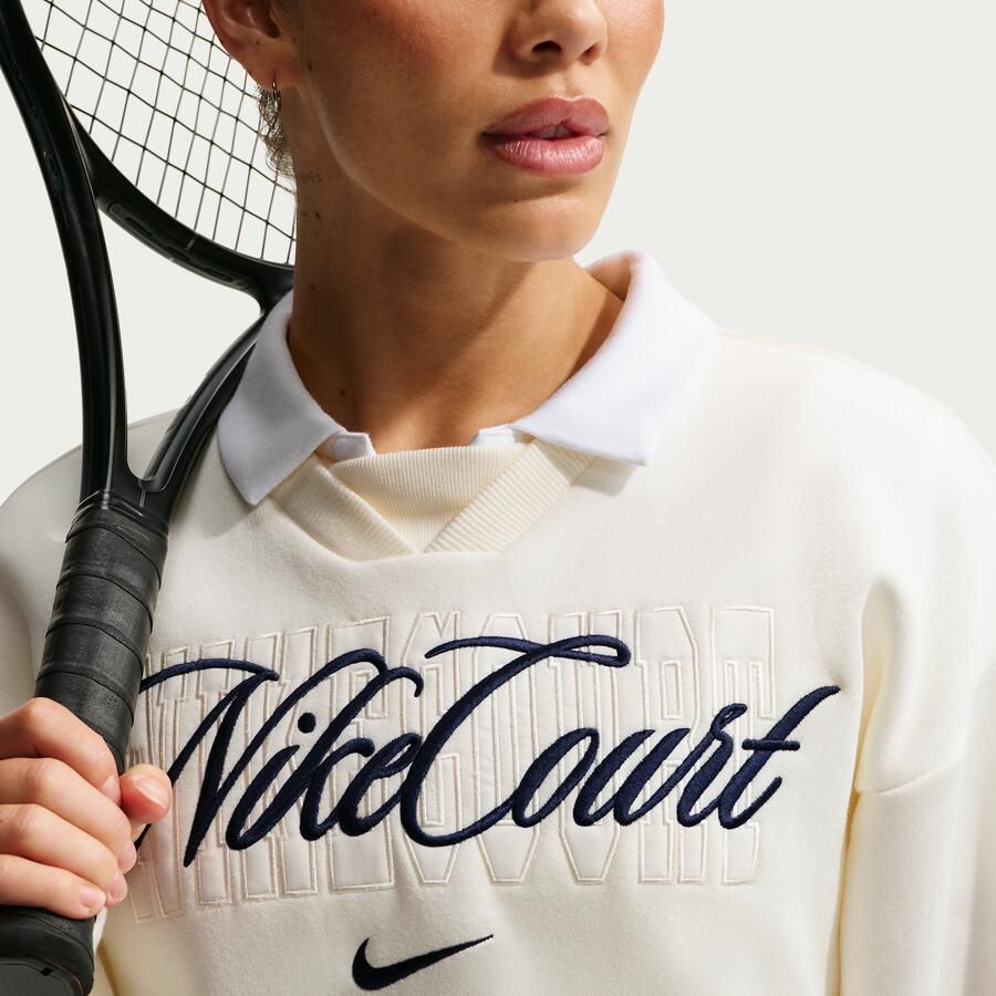 Nike Court Collection tennistop met ronde hals voor dames Wit - Foto 2