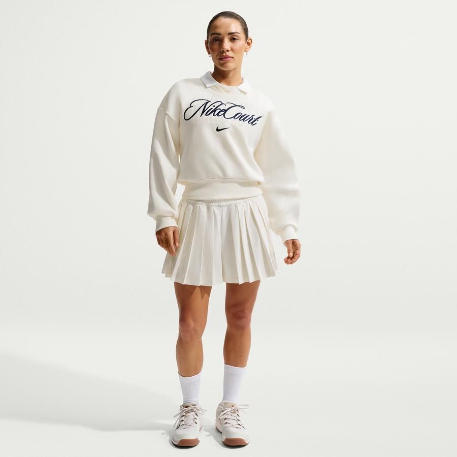 Nike Court Collection tennistop met ronde hals voor dames Wit - Foto 3