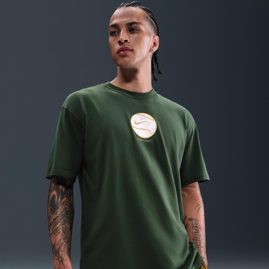Nike Court Dri-FIT Max90 T-shirt voor heren Groen - Foto 4
