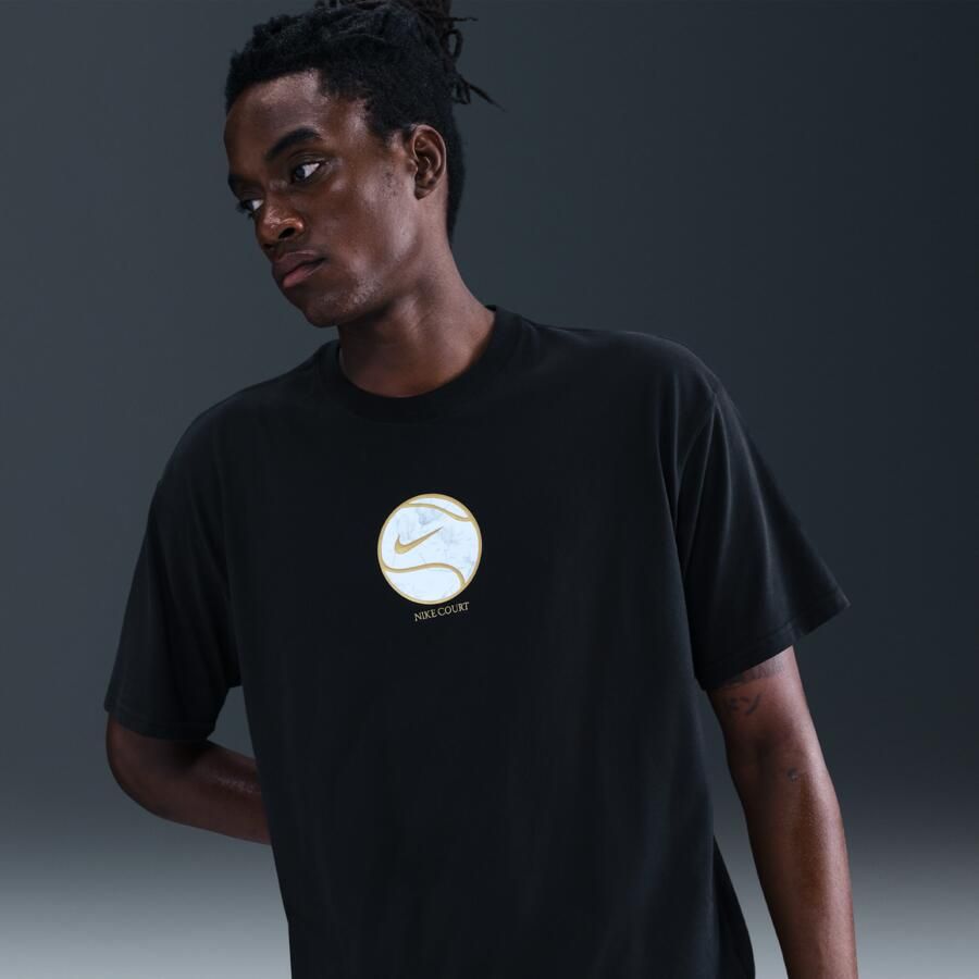Nike Court Dri-FIT Max90 T-shirt voor heren Zwart - Foto 4