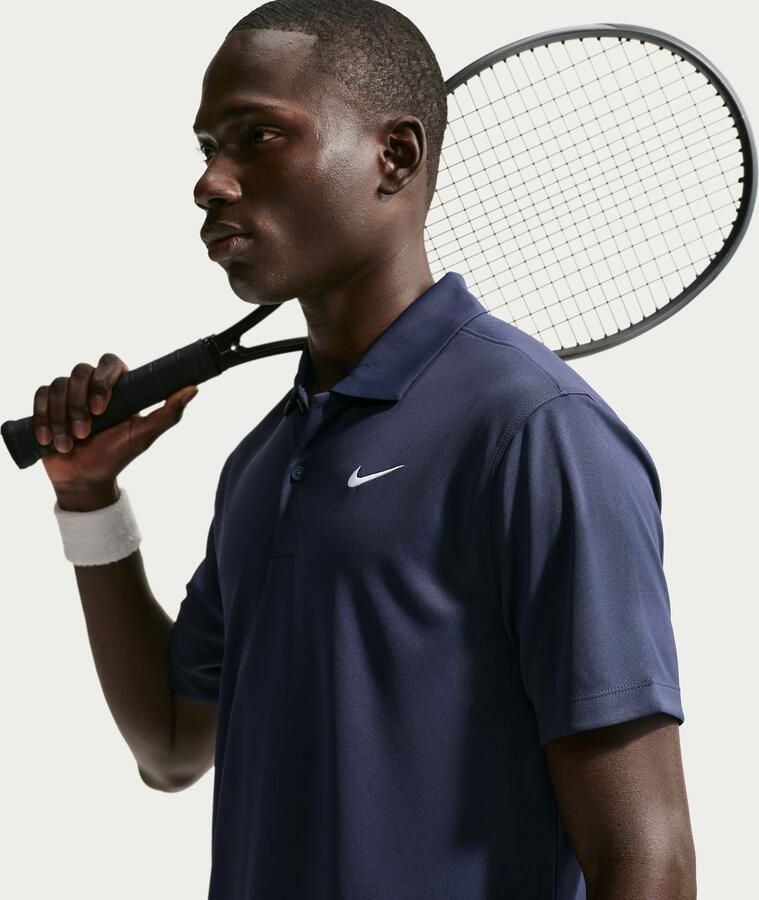 Nike Court Dri FIT Marineblauw Tennispolo Heren - Foto 4