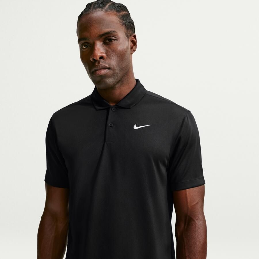 Nike Court Dri-FIT Tennispolo voor heren Zwart