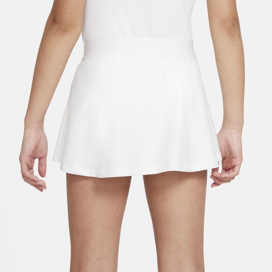 Nike Court Dri-FIT Victory Tennisrok voor meisjes Wit