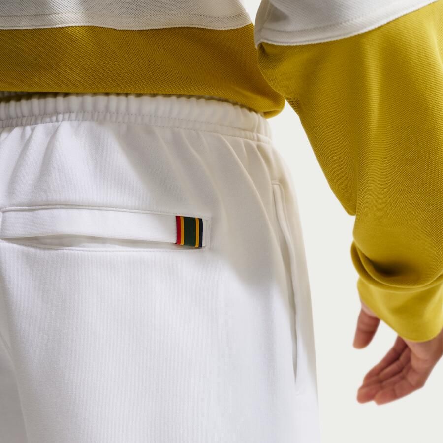 Nike Court Heritage Dri-FIT tennisshorts van fleece voor heren Wit