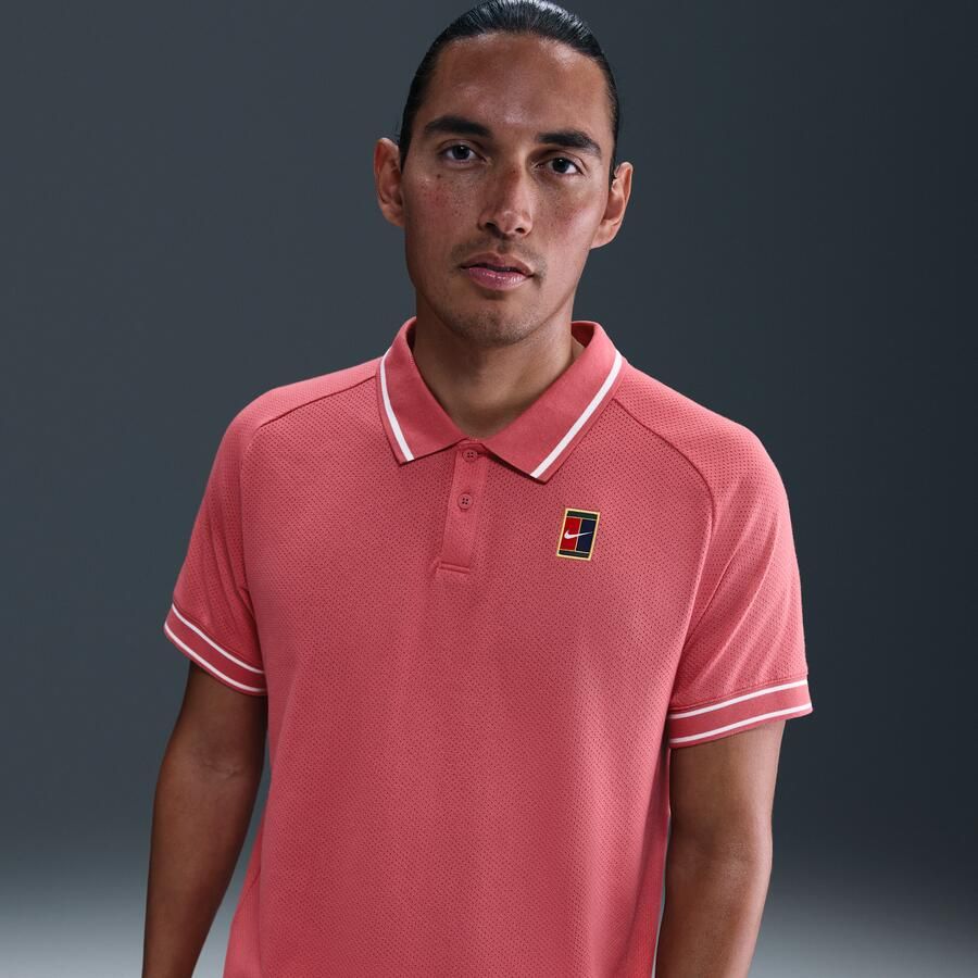 Nike Court Heritage Tennispolo voor heren Rood - Foto 4