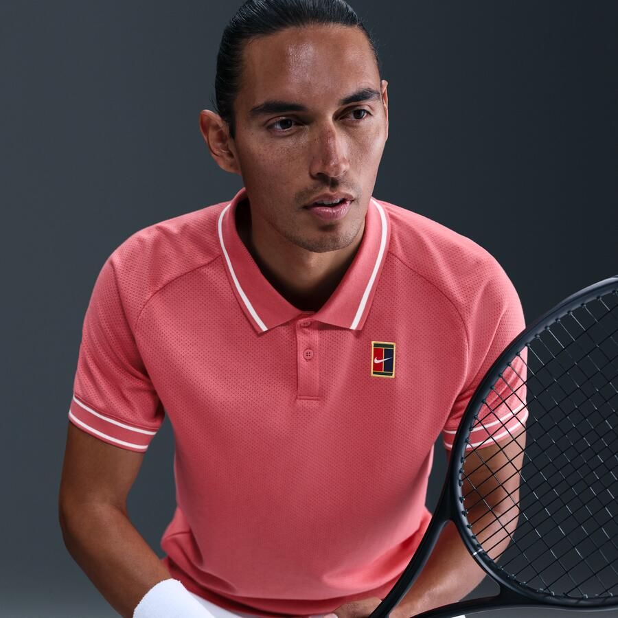 Nike Court Heritage Tennispolo voor heren Rood - Foto 2