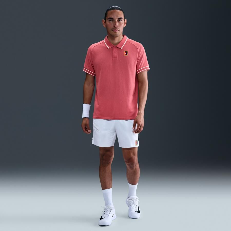 Nike Court Heritage Tennispolo voor heren Rood - Foto 3