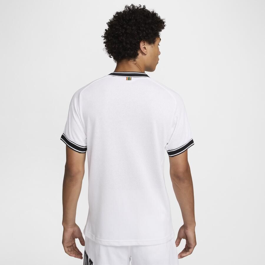 Nike Court Heritage Tennistop met korte mouwen voor heren Wit - Foto 4