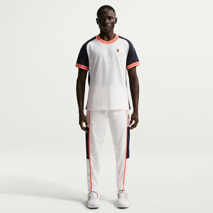 Nike Court Heritage Tennistop met korte mouwen voor heren Wit - Foto 2
