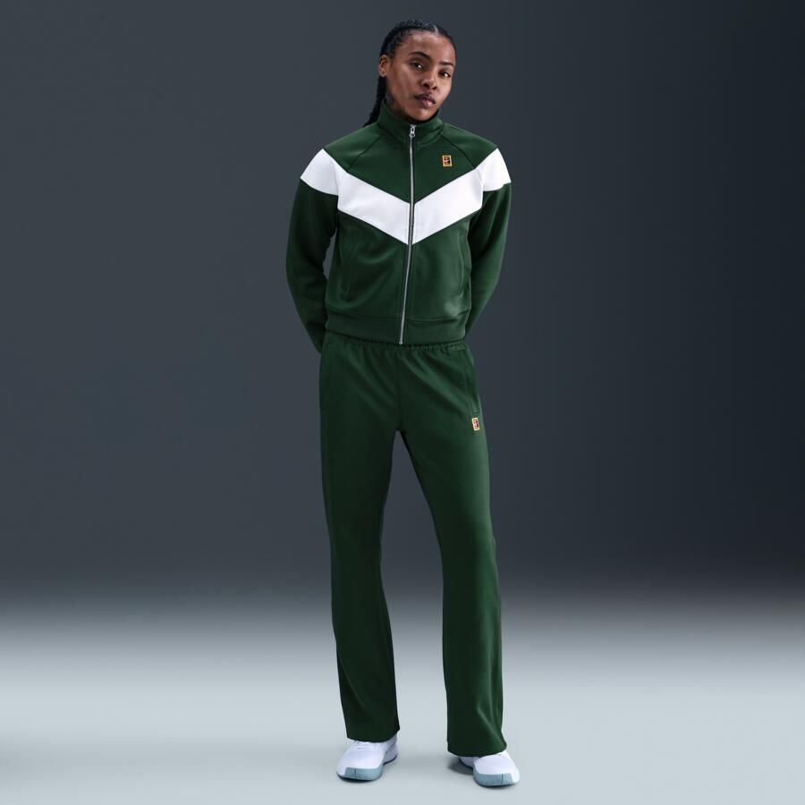 Nike Court Heritage Windrunner tennisbroek met halfhoge taille voor dames Groen - Foto 4