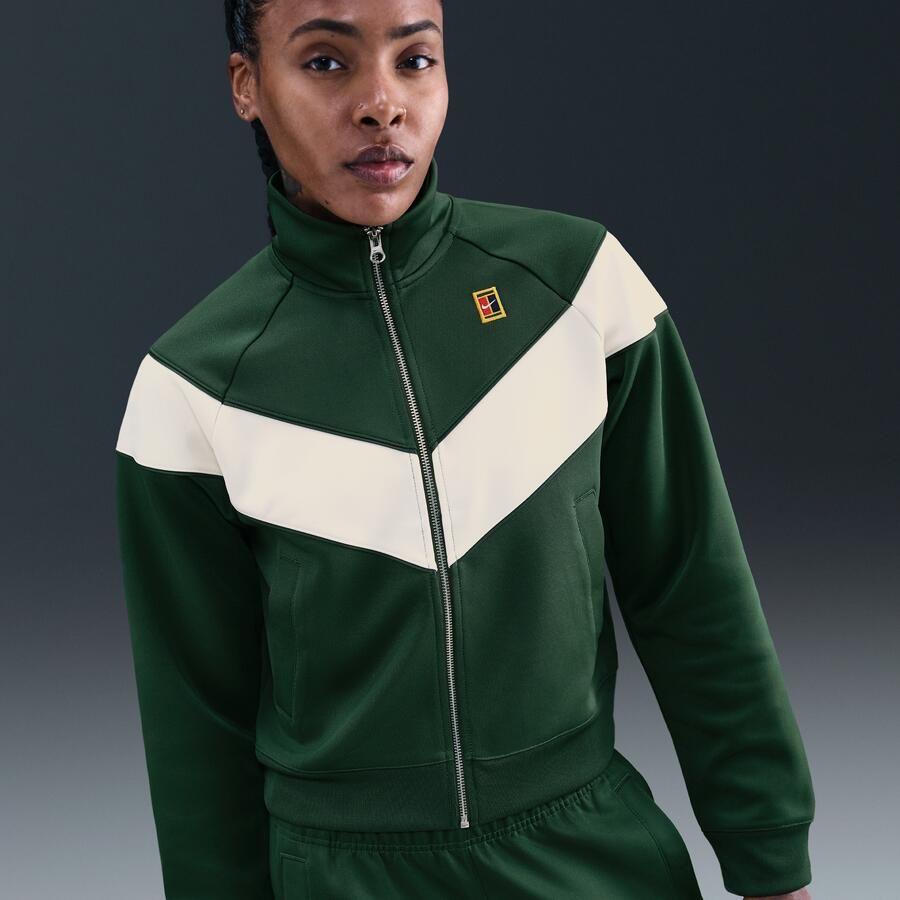 Nike Court Heritage Windrunner tennisjack voor dames Groen - Foto 4