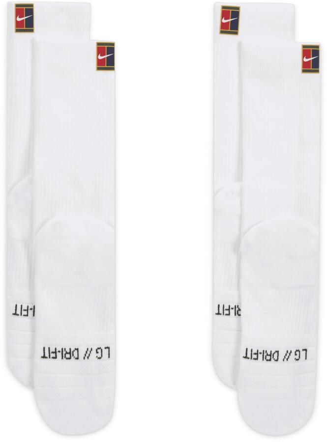 Nike Court Multiplier Cushioned Crew tennissokken (2 paar) Wit - Foto 4