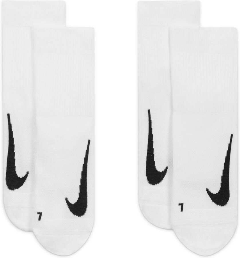 Nike Court Multiplier Max Enkelsokken voor tennis (2 paar) Wit - Foto 2