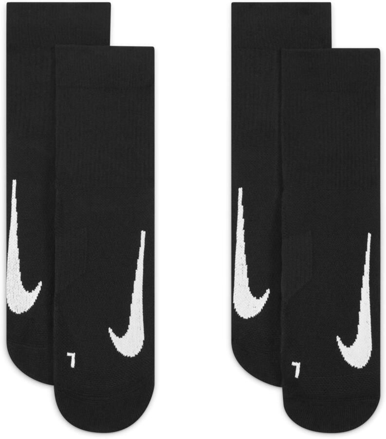 Nike Court Multiplier Max Enkelsokken voor tennis (2 paar) Zwart - Foto 3