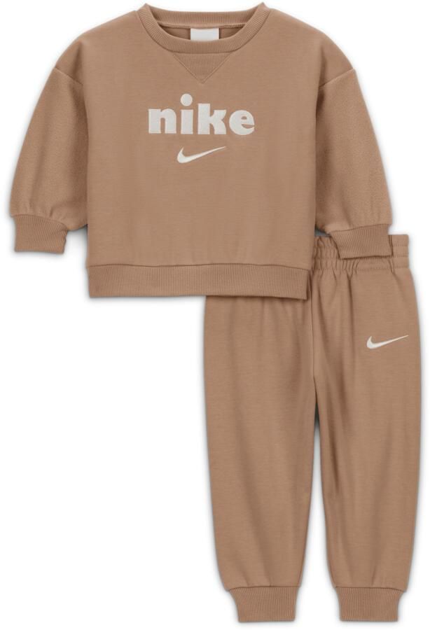 Nike Cozy Comfort tweedelige set met top met ronde hals (12-24 maanden) Bruin - Foto 2
