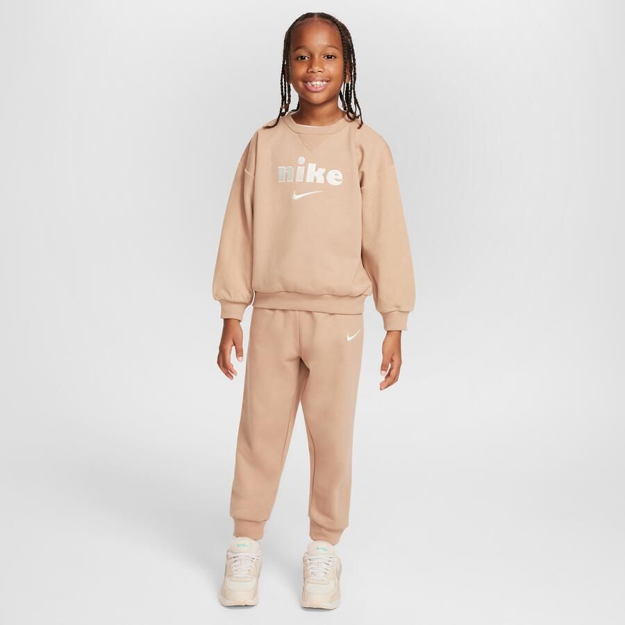 Nike Cozy Comfort tweedelige set met top met ronde hals voor kleuters Bruin - Foto 3