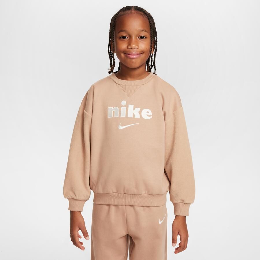 Nike Cozy Comfort tweedelige set met top met ronde hals voor kleuters Bruin