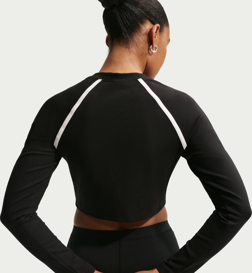 Nike cropped top met lange mouwen voor dames Zwart - Foto 2