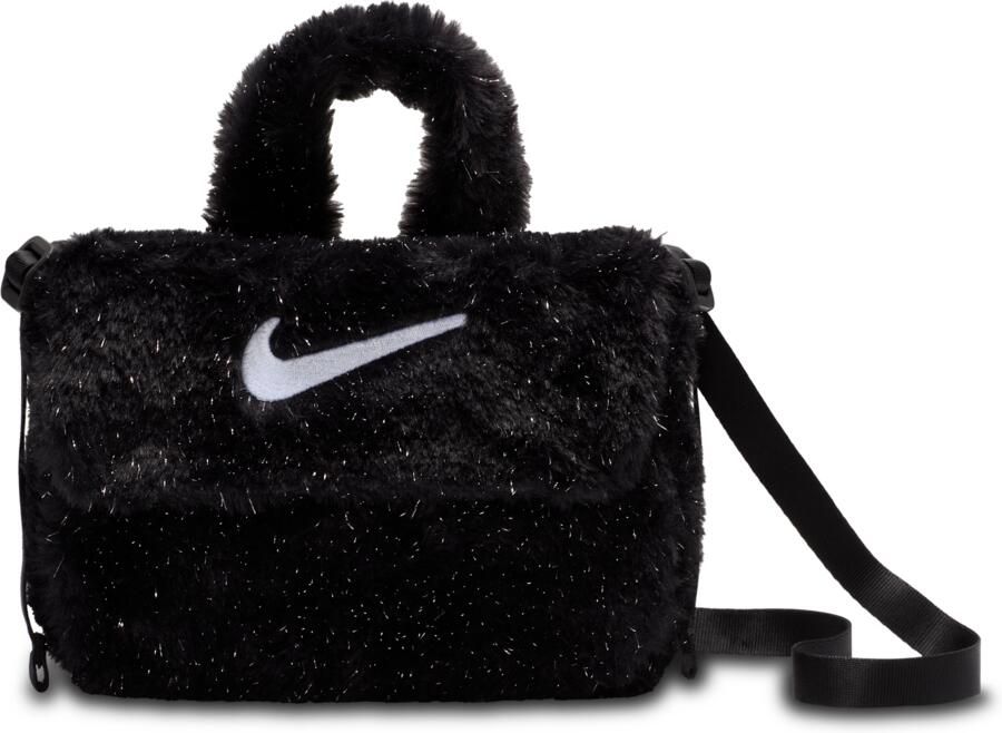 Nike crossbodytas van imitatiebont voor kids (1 liter) Zwart - Foto 4