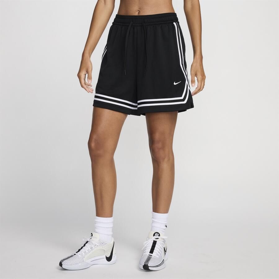 Nike Crossover Dri-FIT basketbalshorts voor dames (13 cm) Zwart - Foto 3