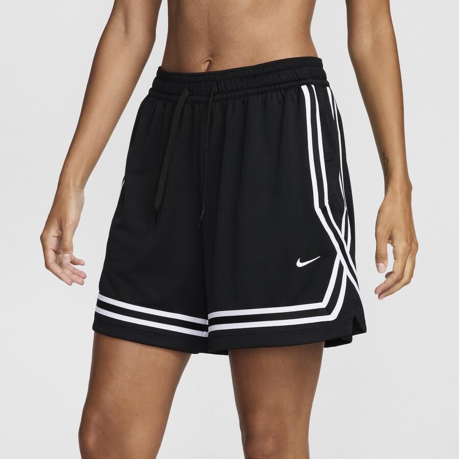 Nike Crossover Dri-FIT basketbalshorts voor dames (13 cm) Zwart - Foto 4