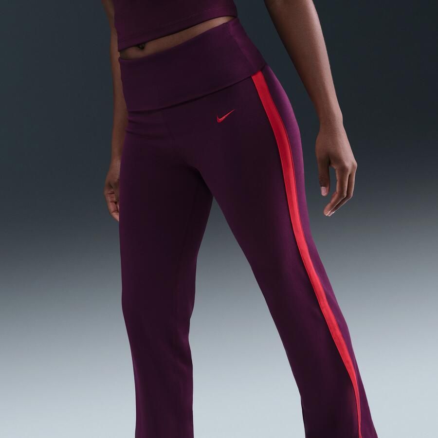 Nike damesbroek met hoge taille Rood