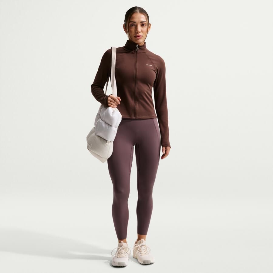 Nike damesjack met lange mouwen Bruin