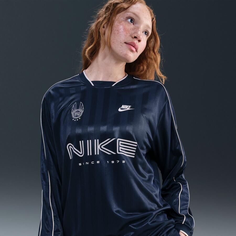 Nike damestop van jersey met lange mouwen Blauw - Foto 4