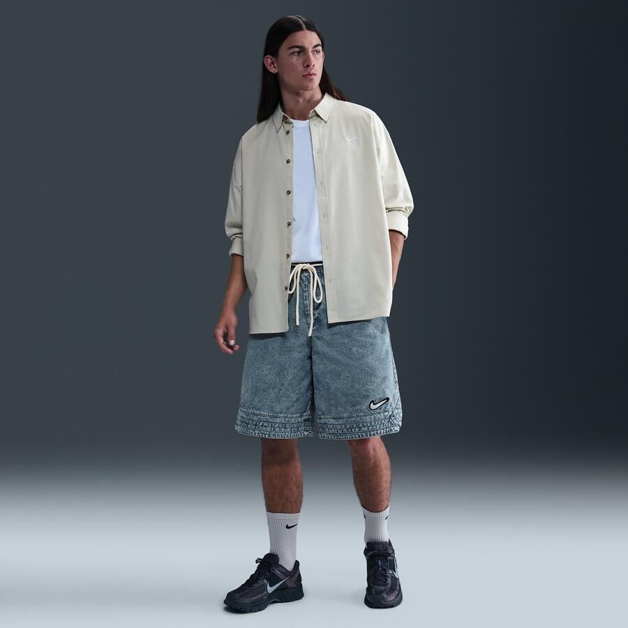 Nike denim basketbalshorts voor heren (25 cm) Blauw - Foto 3