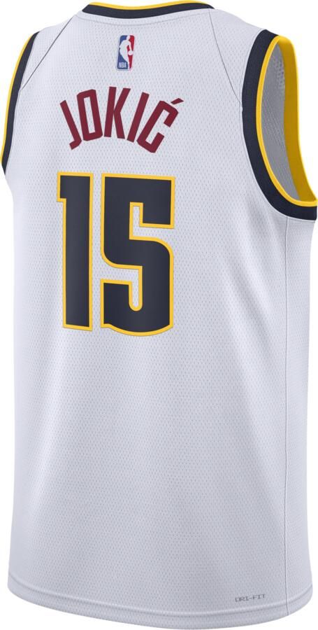 Nike Denver Nuggets Association Edition 2022 23 Dri-FIT Swingman NBA-jersey voor heren Wit - Foto 6