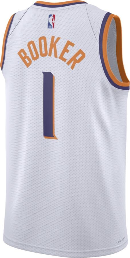 Nike Devin Booker Phoenix Suns 2023 24 Association Edition Dri-FIT Swingman NBA-jersey voor heren Wit - Foto 6