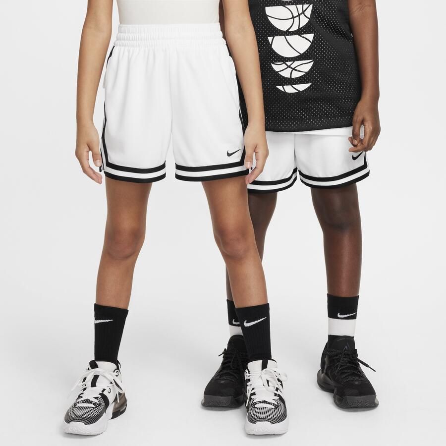 Nike DNA basketbalshorts voor kids (13 cm) Wit - Foto 4