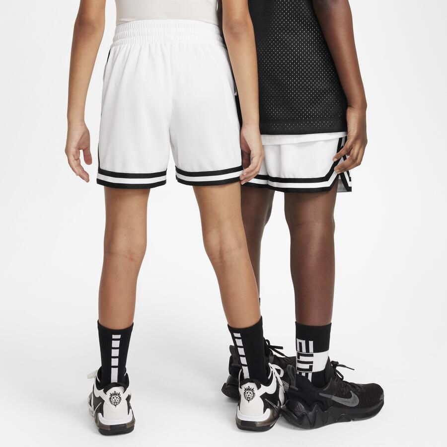 Nike DNA basketbalshorts voor kids (13 cm) Wit