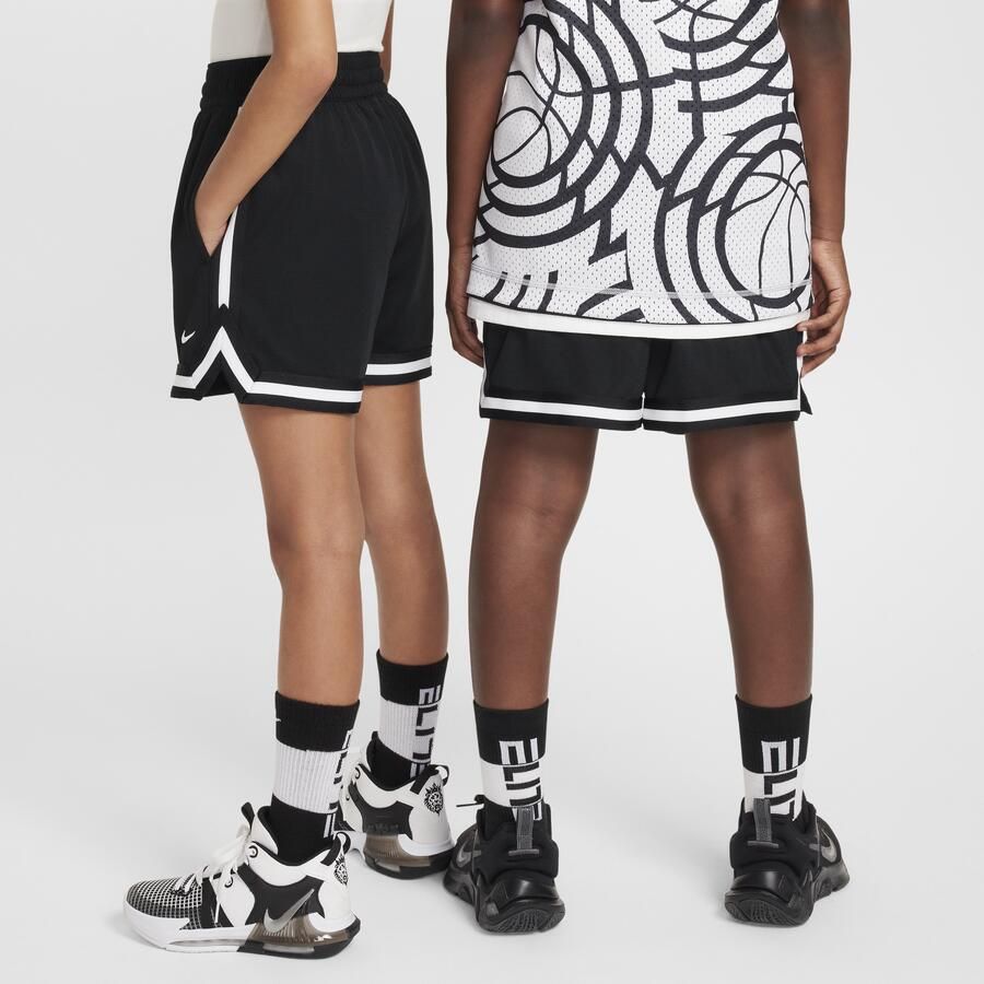 Nike DNA basketbalshorts voor kids (13 cm) Zwart