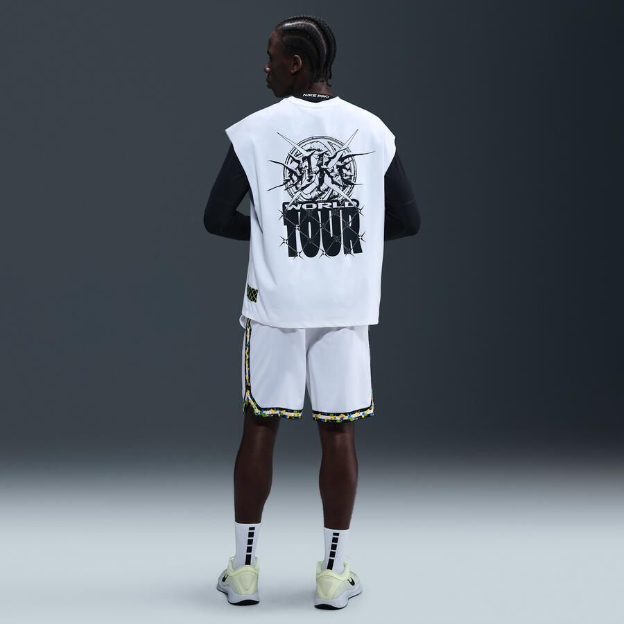 Nike DNA Dri-FIT basketbalshorts voor heren (21 cm) Wit - Foto 3