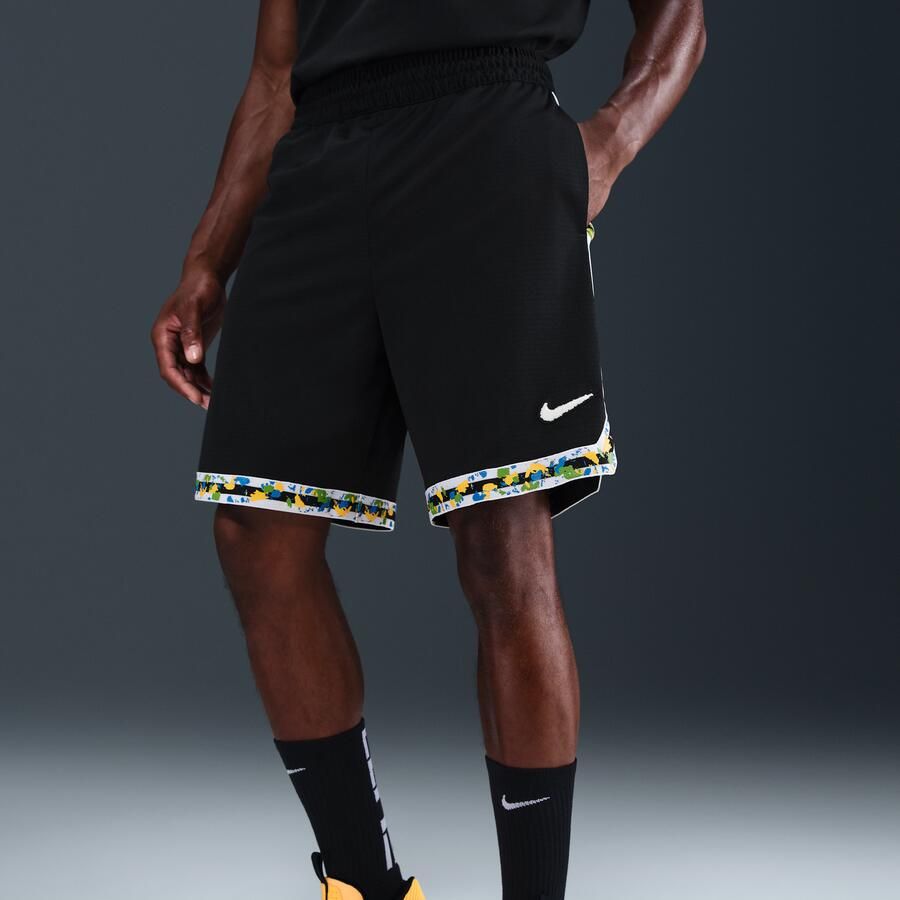 Nike DNA Dri-FIT basketbalshorts voor heren (21 cm) Zwart