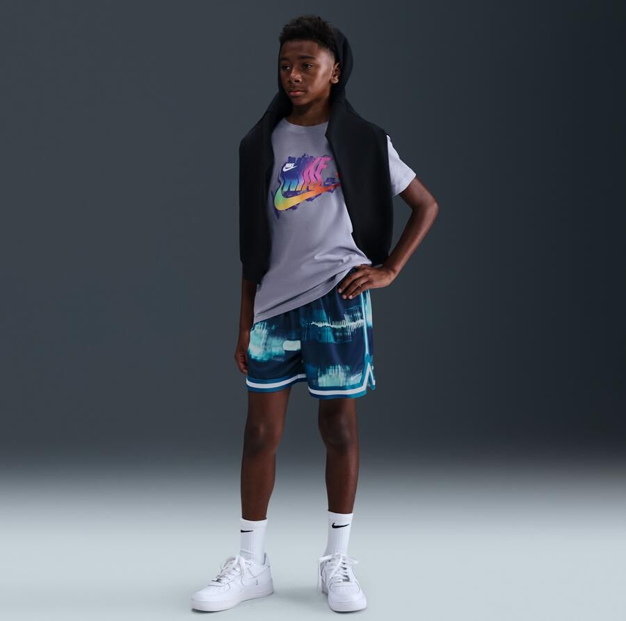 Nike DNA Dri-FIT basketbalshorts voor jongens (13 cm) Blauw - Foto 4