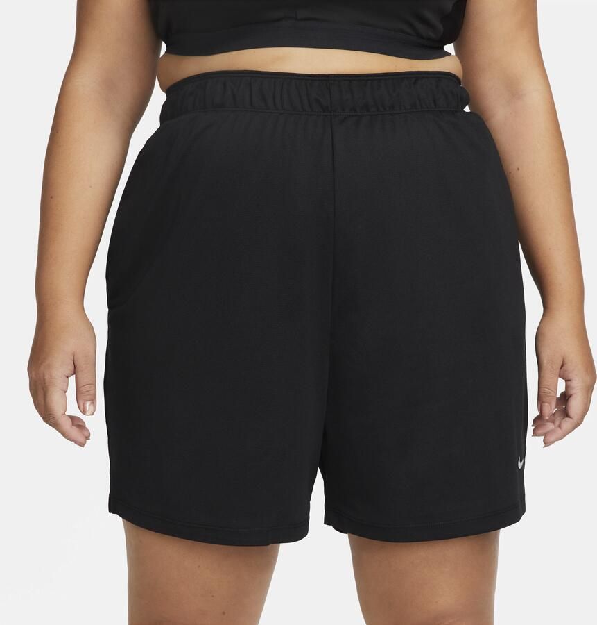 Nike Dri-FIT Attack ongevoerde damesshorts met halfhoge taille (13 cm Plus Size) Zwart - Foto 2