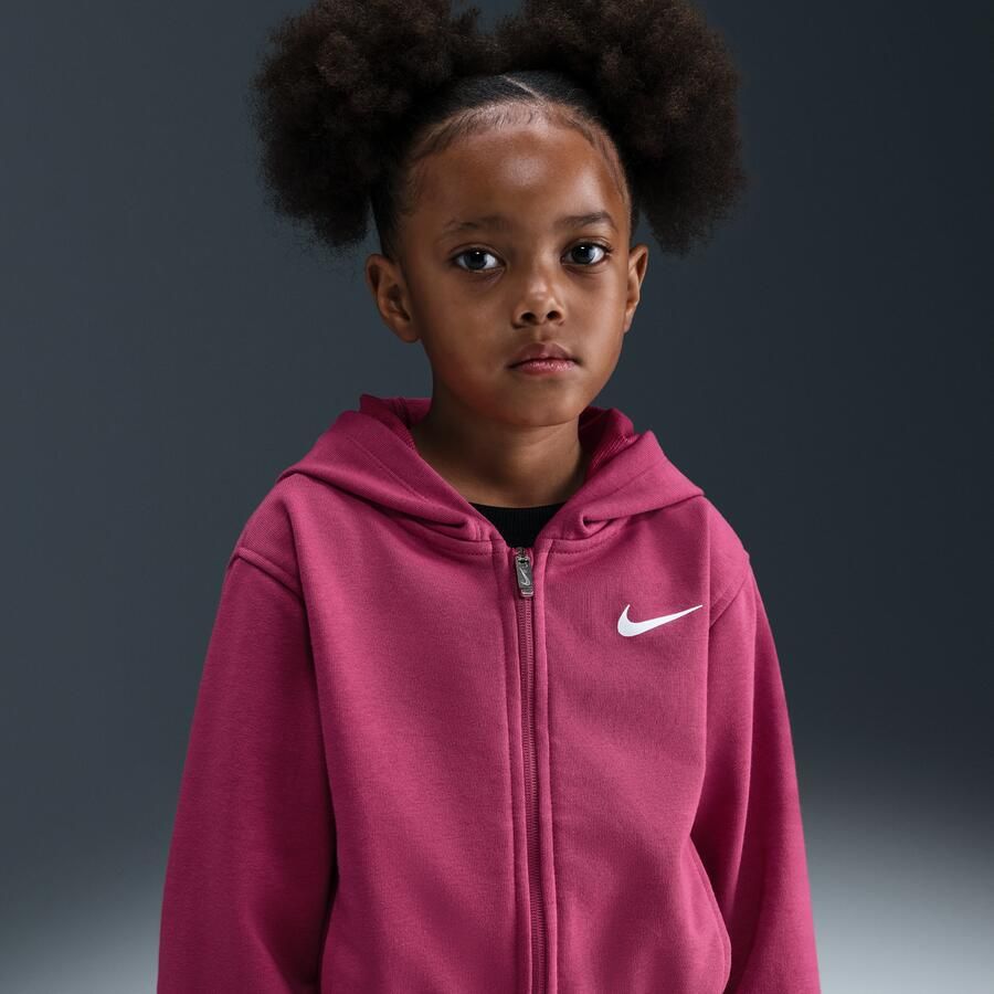 Nike Dri-FIT Essentials Pro hoodie met rits over de hele lengte voor kleuters Roze - Foto 4